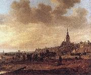 Jan van  Goyen Beach at Scheveningen oil